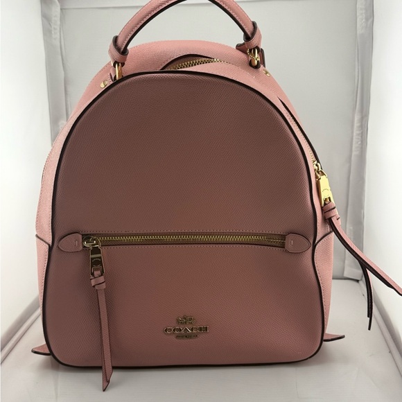 Coach Pink and Gold Leather Backpack - Picture 2 of 6